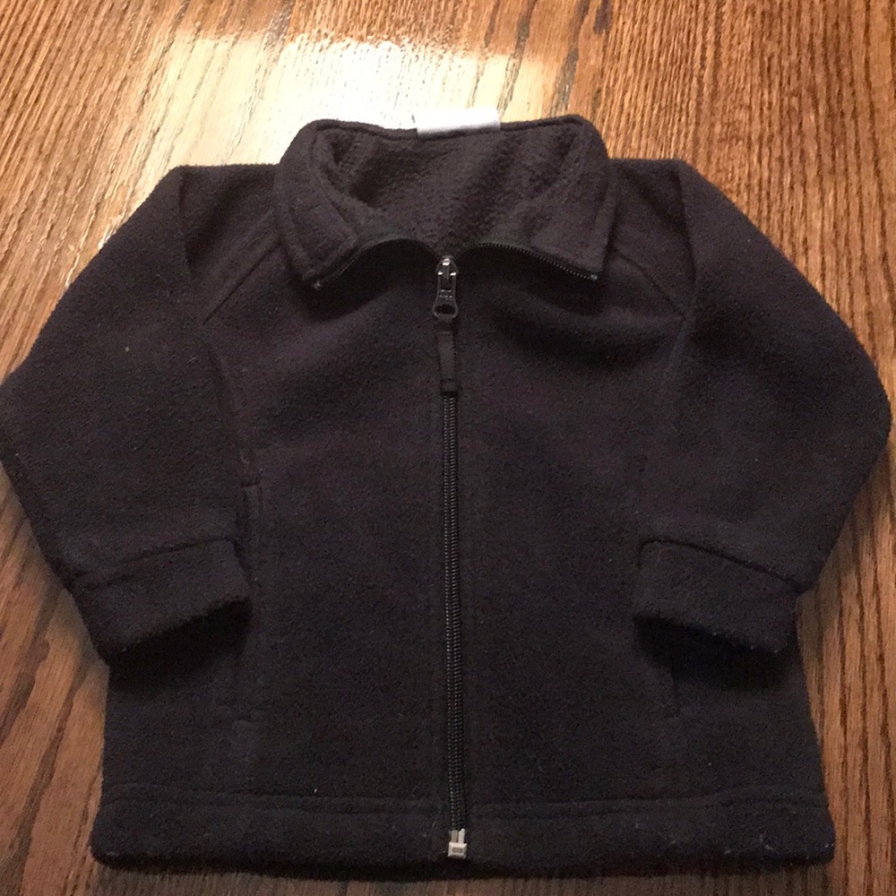 Columbia black fleece jacket size 12-18 months